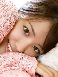 Saki Fukuda Asian in cute yellow dress tries to keep garden wet