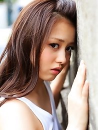 Horny and innocent Japanese av idol Beni Ito undresses at her farm home