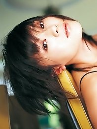 Mikie Hara Asian shows big boobies and sexy legs un red lingerie