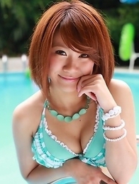 Super cute Japanese brunette gal