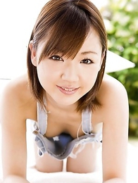 Asami Tani Asian in jeans dress shows juicy behind out of house